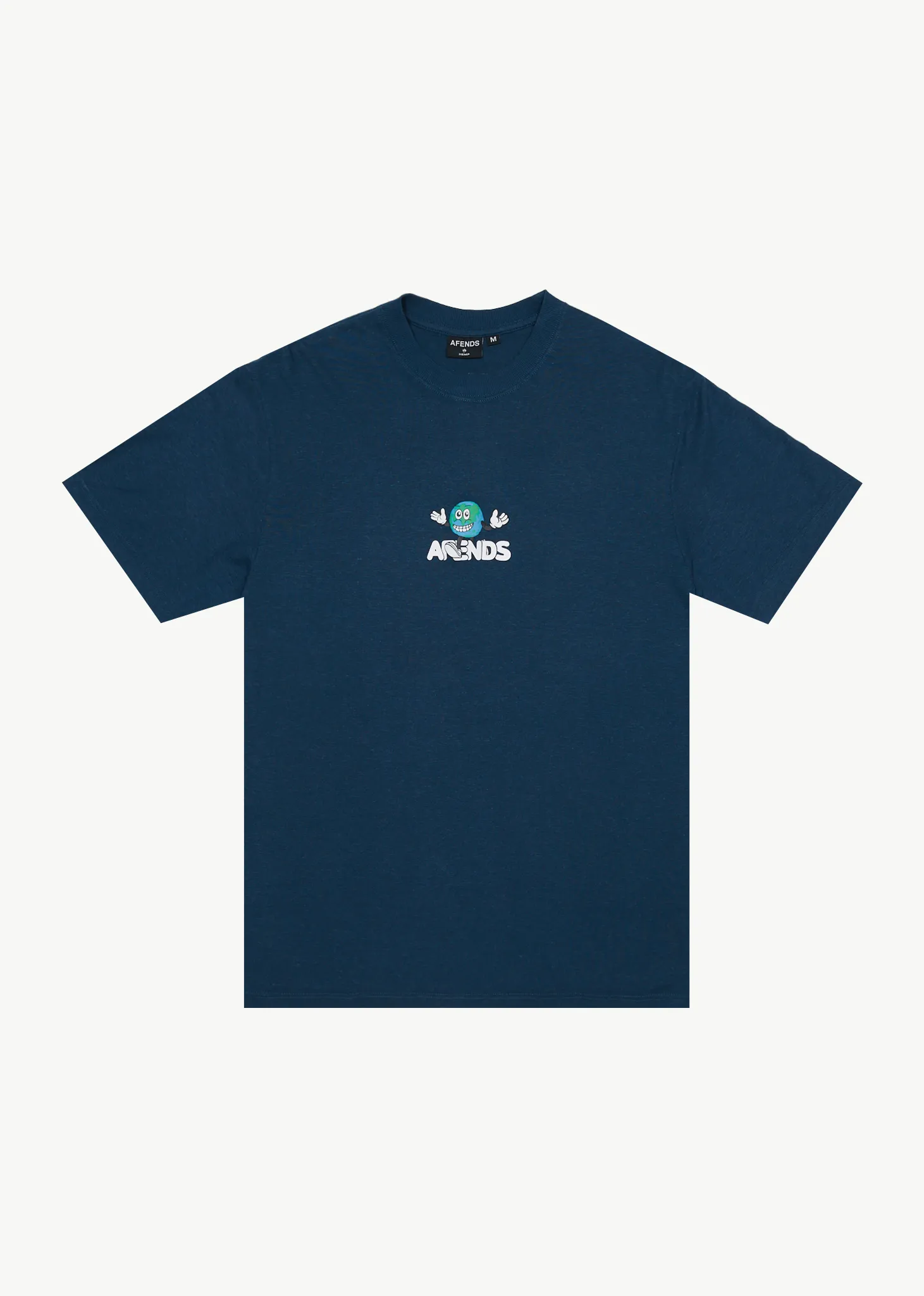 AFENDS Mens Hometown - Retro T-Shirt - Navy