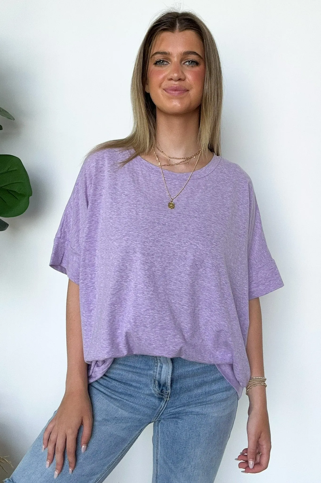 Alani Drop Shoulder Banded Hem Top