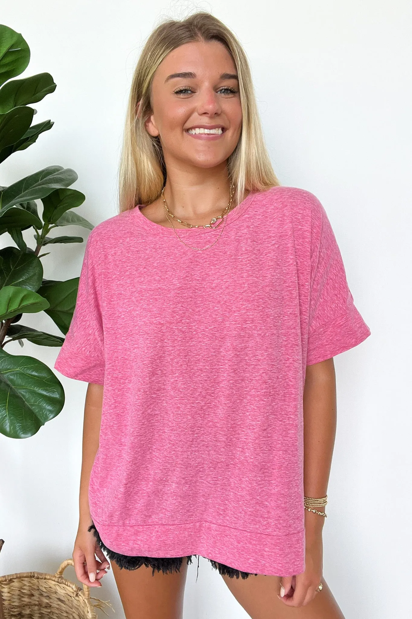 Alani Drop Shoulder Banded Hem Top