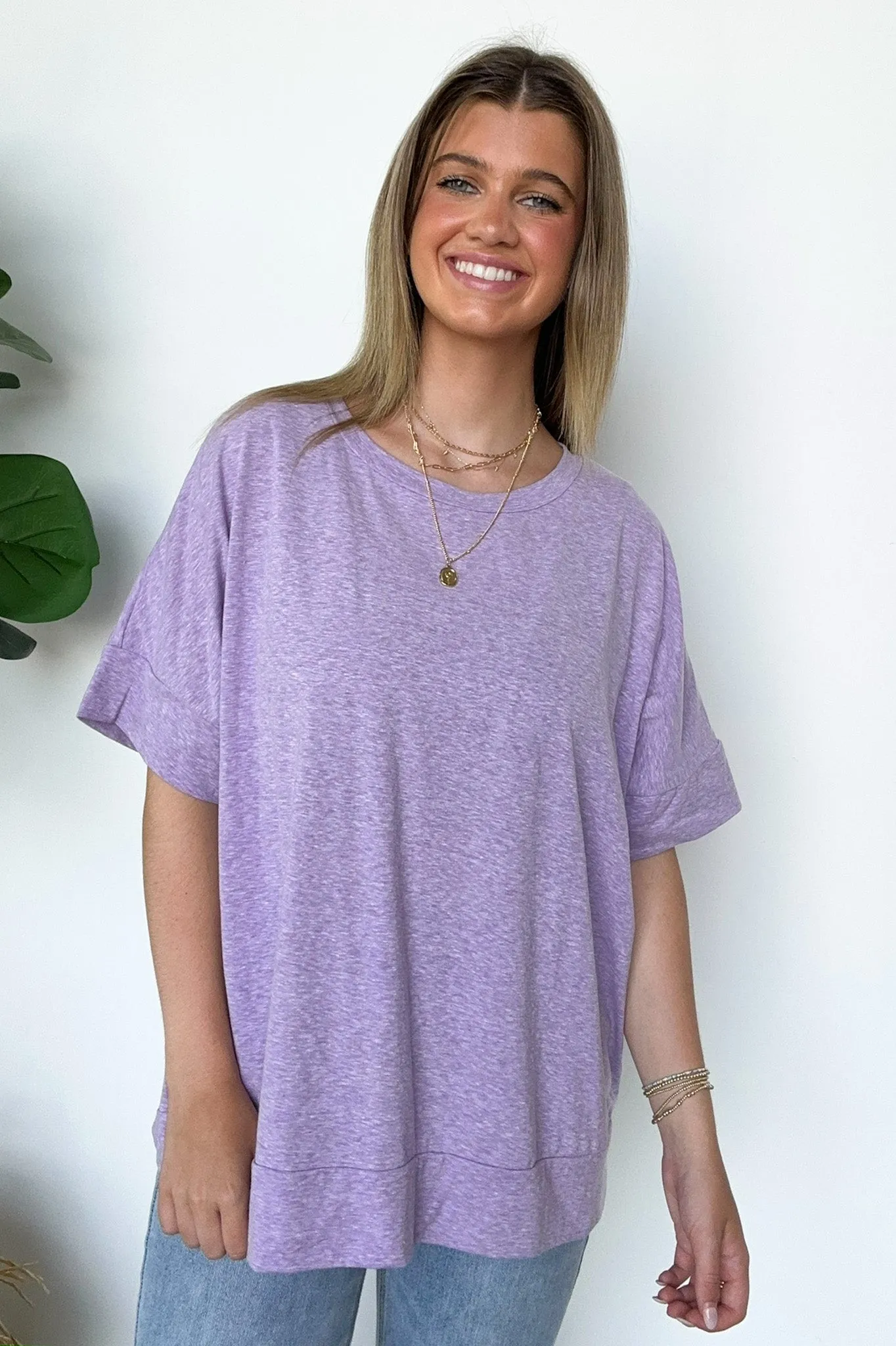 Alani Drop Shoulder Banded Hem Top