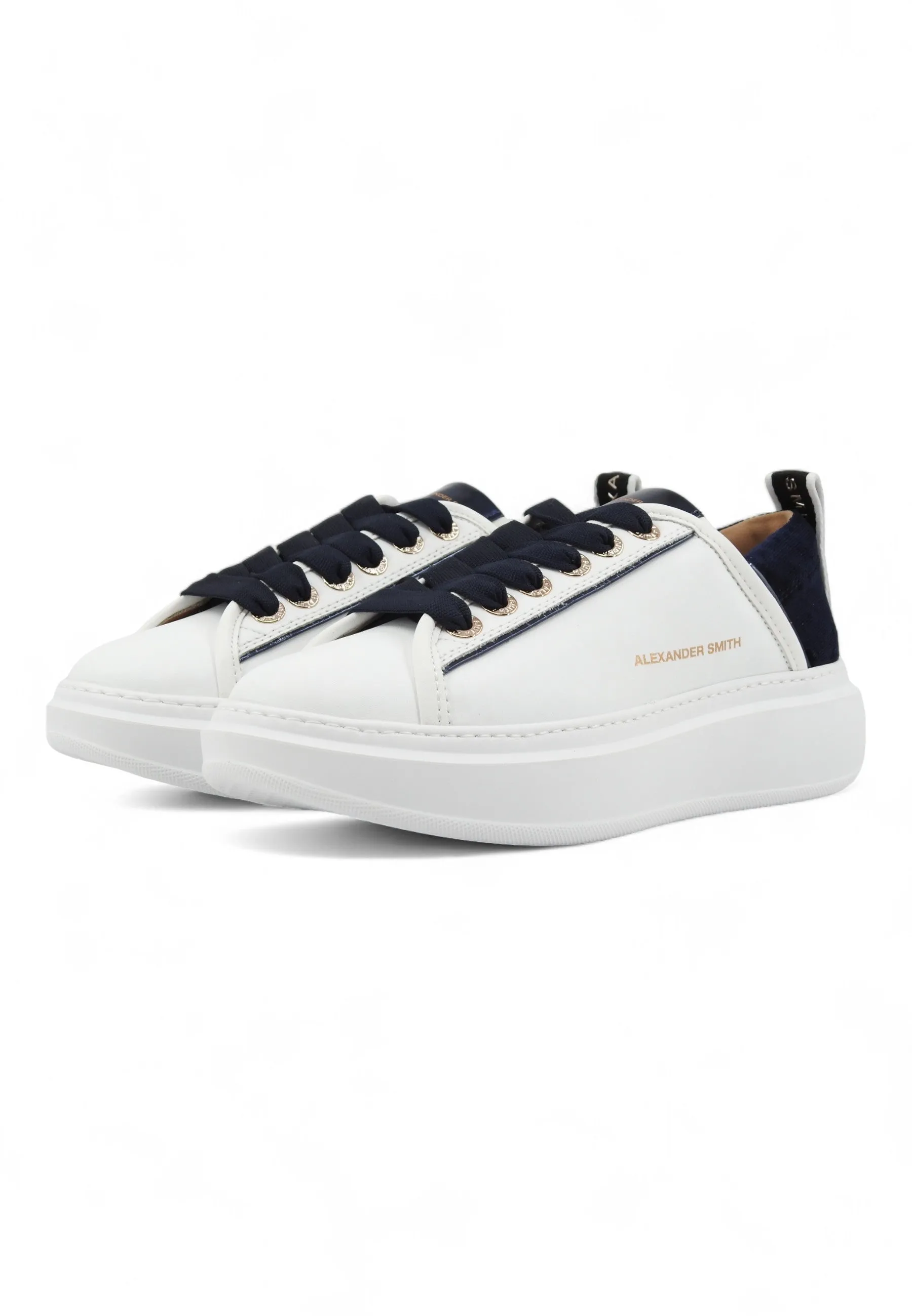 ALEXANDER SMITH Wembley Sneaker Donna White Blue WYW0085