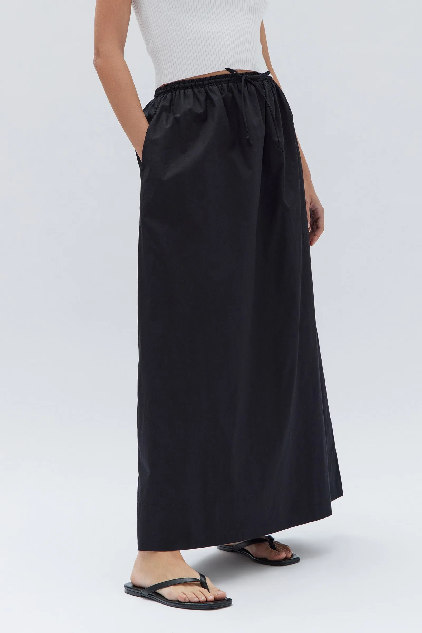 Amara Poplin Midi Skirt