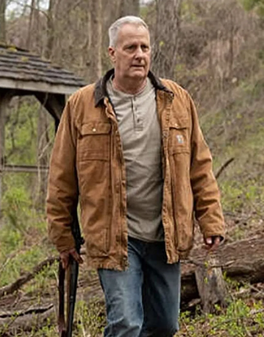 American Rust 2021 Jeff Daniels Jacket | Del Harris Brown Cotton Jacket