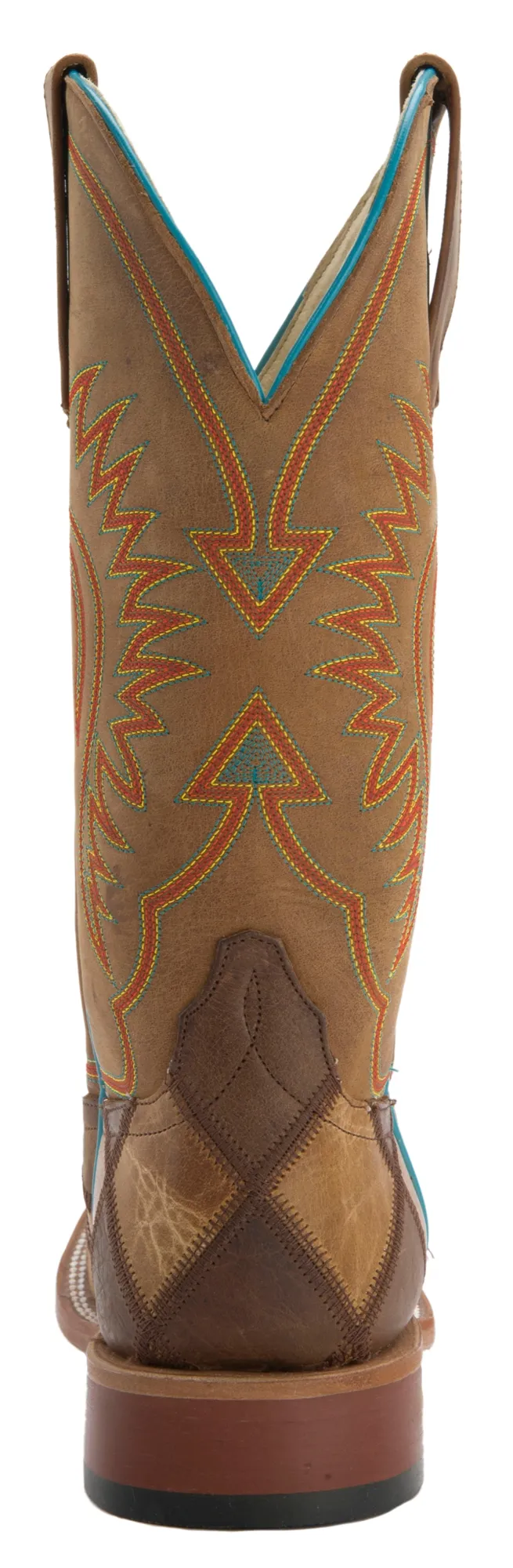 Anderson Bean Youth Macie Bean Brown & Tan Patchwork Square Toe Cowboy Boots