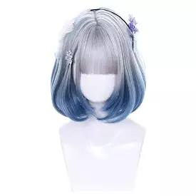 Angel Blue Silver Short Wig MK14942