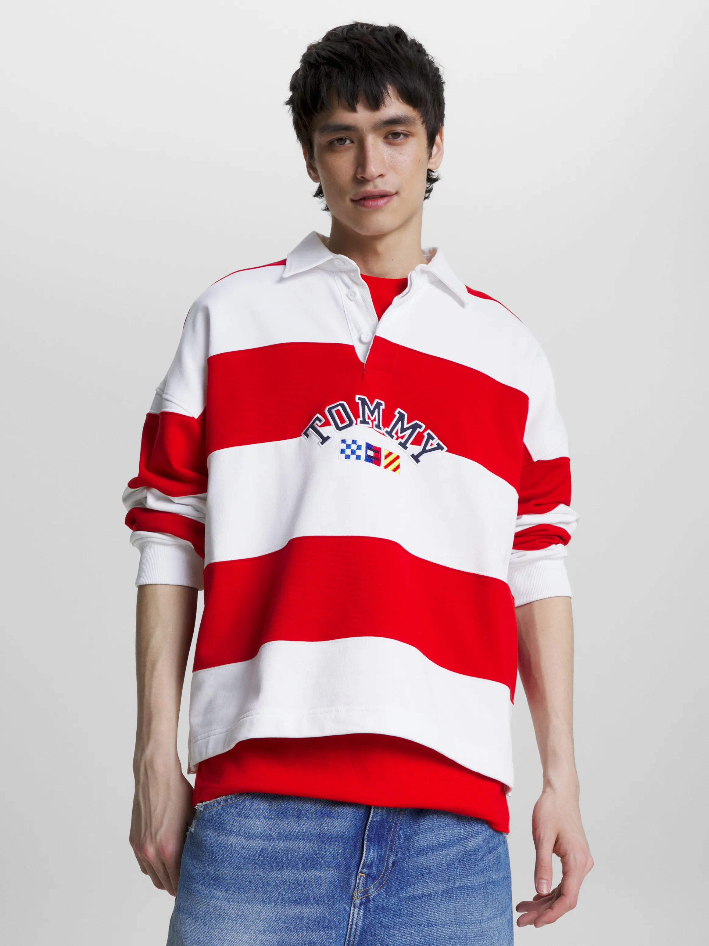 Archive Stripe Relaxed Rugby Shirt | Sweatshirts & Hoodies | Tommy Jeans