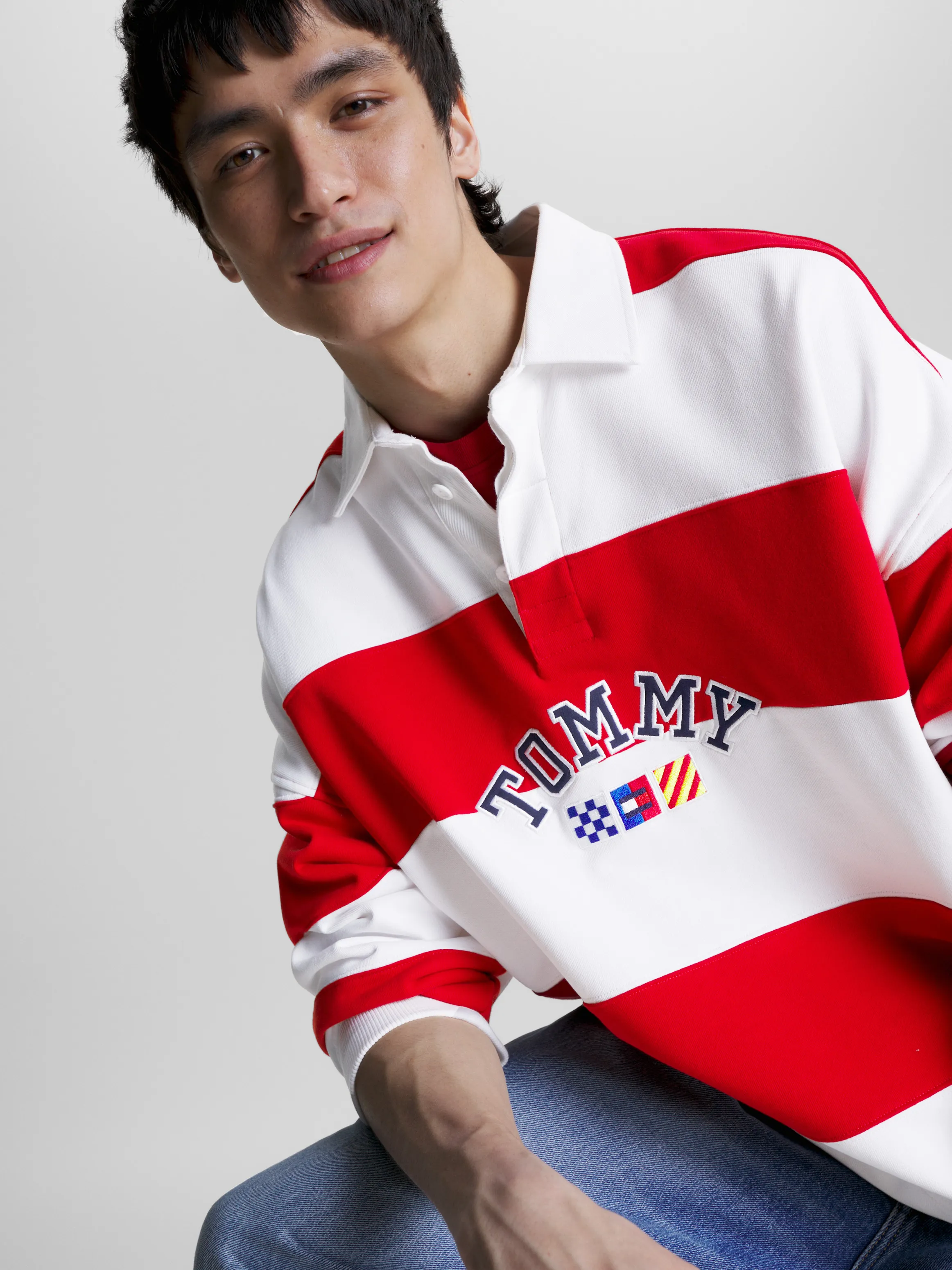 Archive Stripe Relaxed Rugby Shirt | Sweatshirts & Hoodies | Tommy Jeans