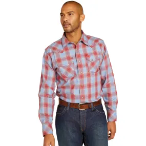 Ariat Mens Red Plaid Long Sleeve Work Shirt