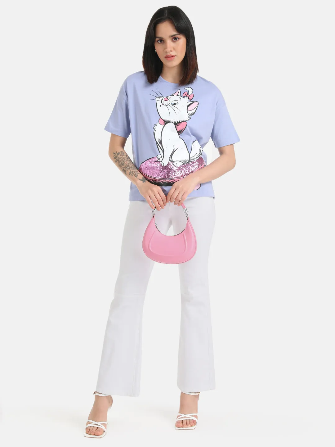 Aristocrats  Disney Printed T-Shirt With Sequin Work