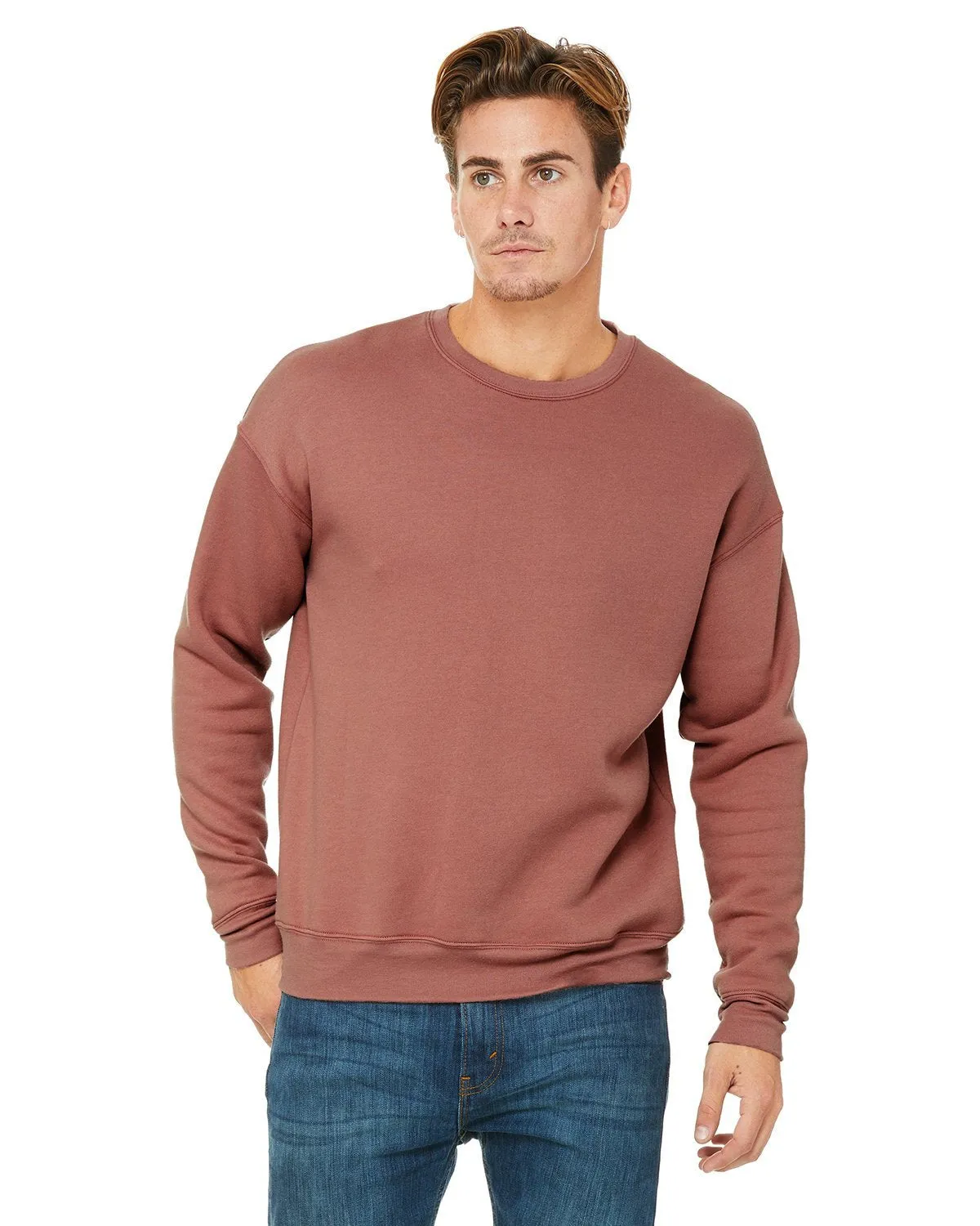 Bella + Canvas Unisex Drop Shoulder Fleece 3945 Mauve