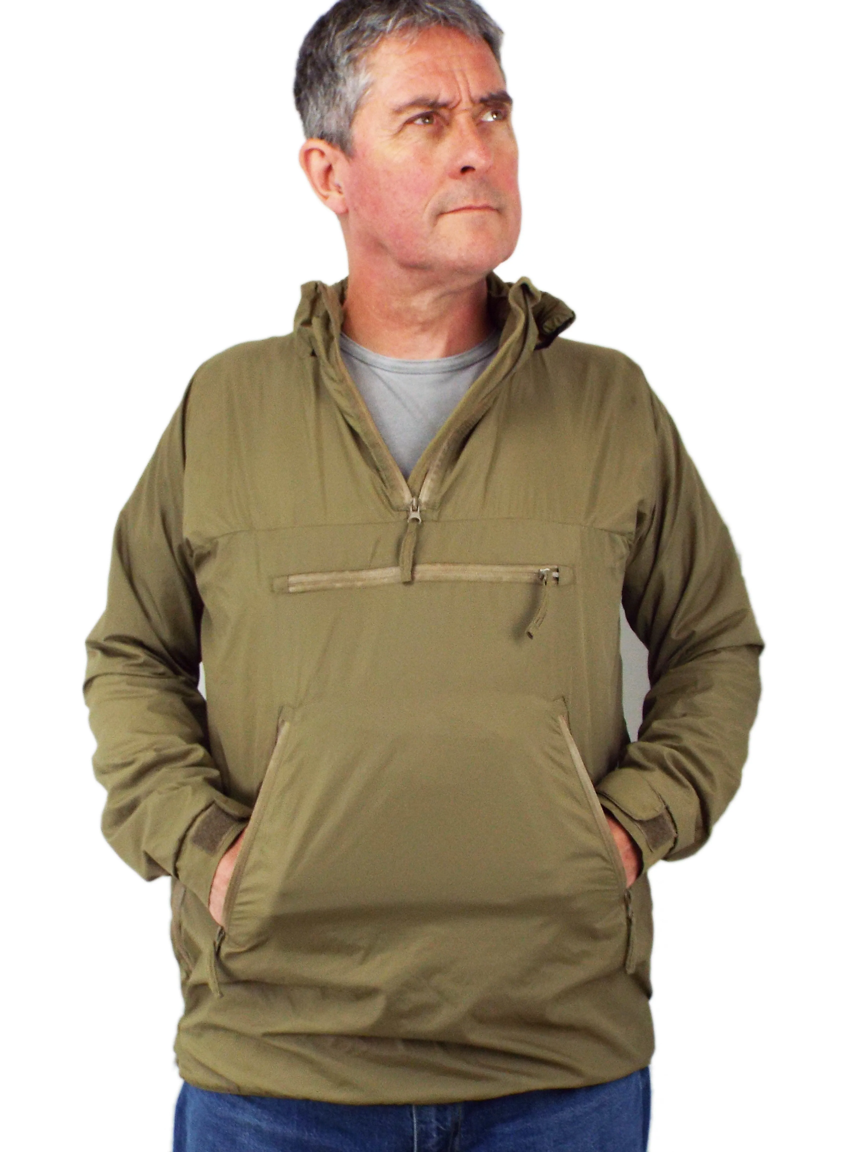 British Lightweight Thermal Smock with hood - light olive green