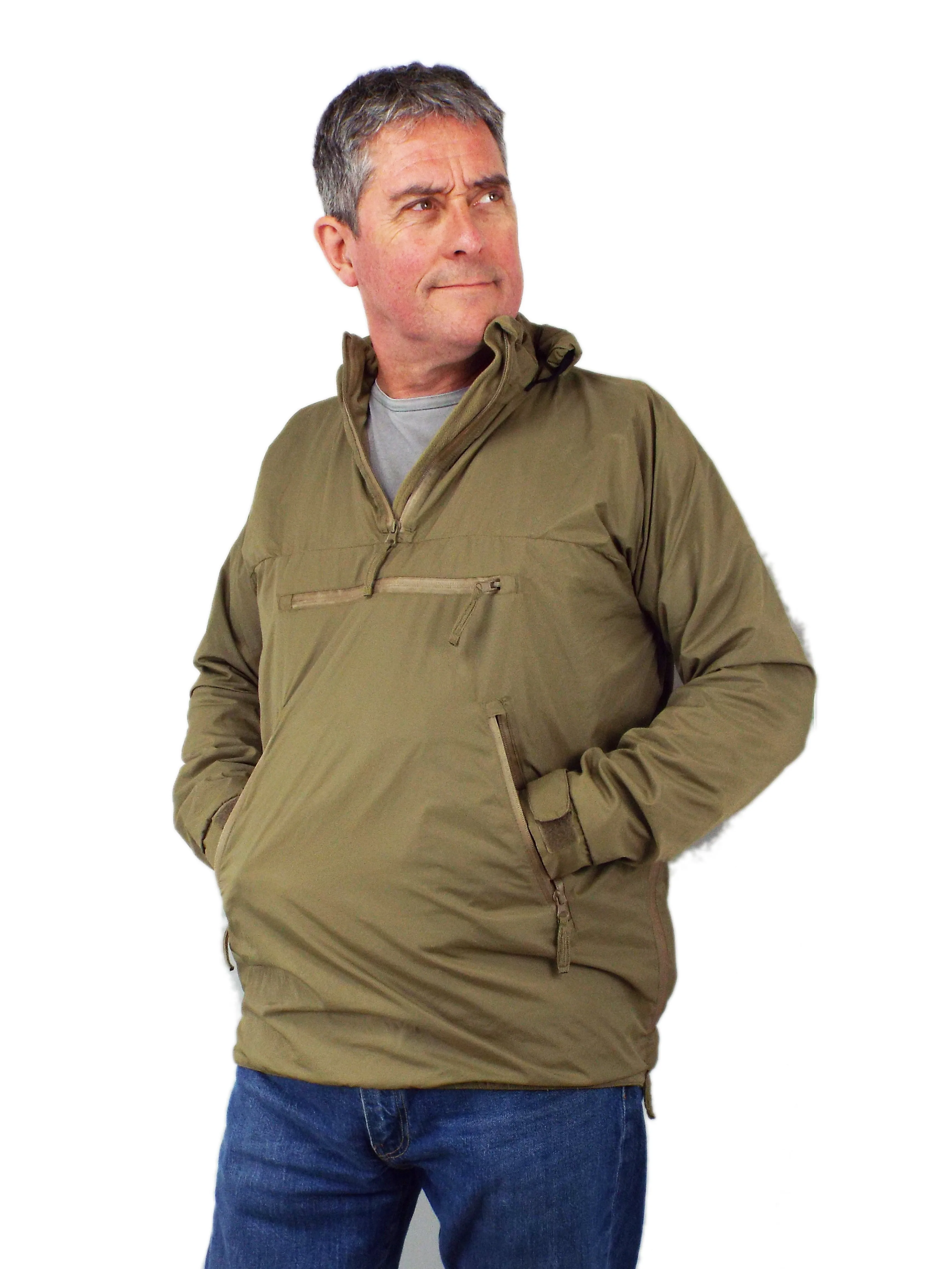 British Lightweight Thermal Smock with hood - light olive green