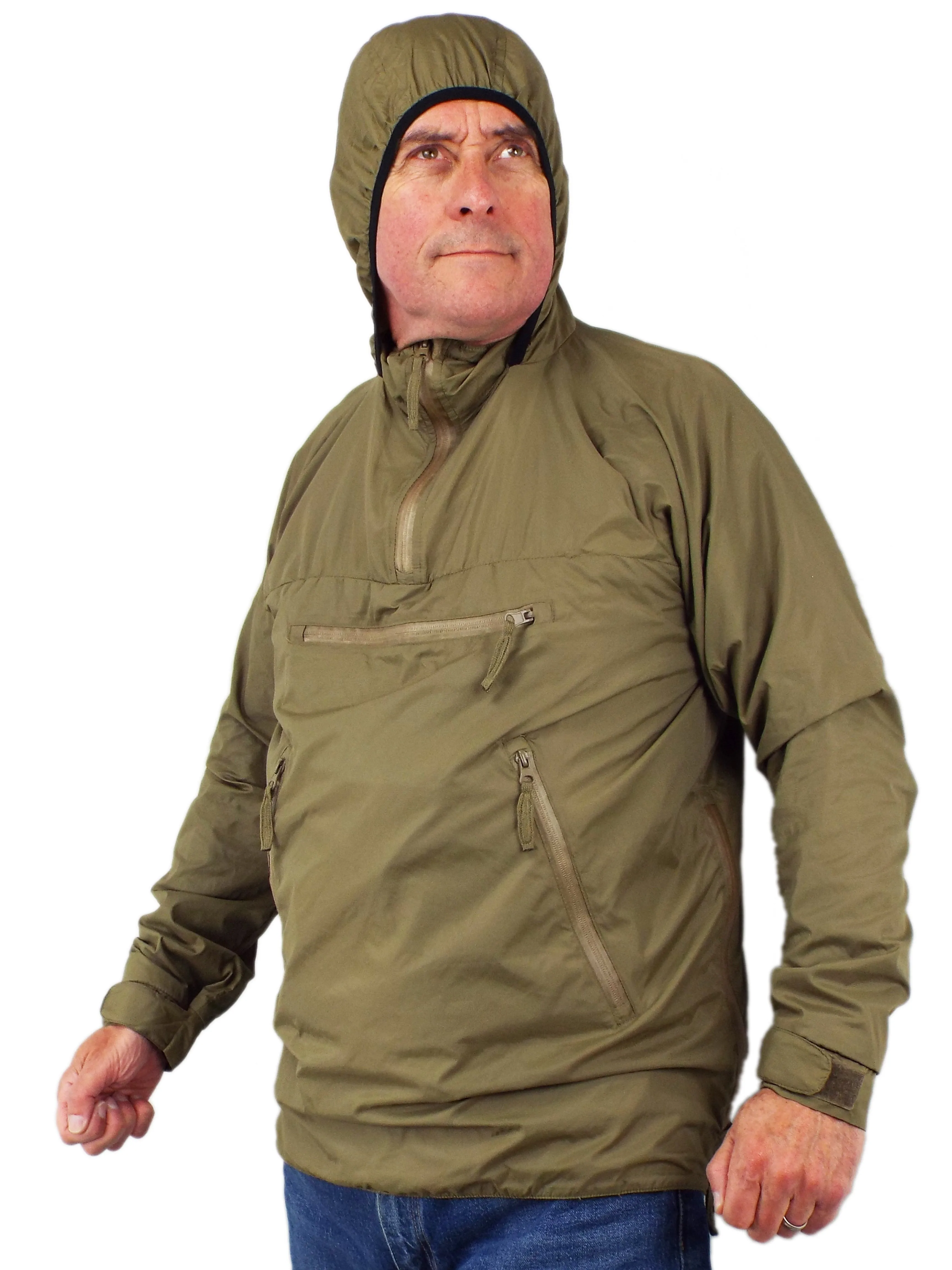 British Lightweight Thermal Smock with hood - light olive green