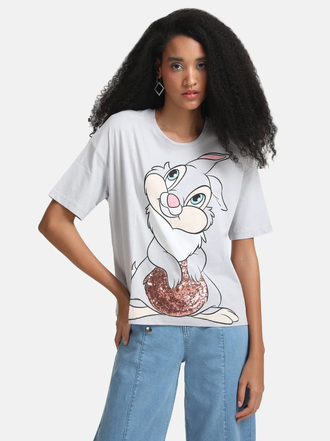 Bunny  Disney Printed T-Shirt With Sequin Work