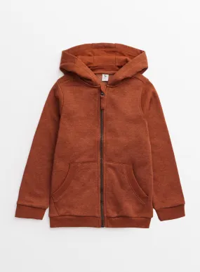 Buy Brown Zip Through Hoodie 9 years | Jumpers and hoodies | Tu