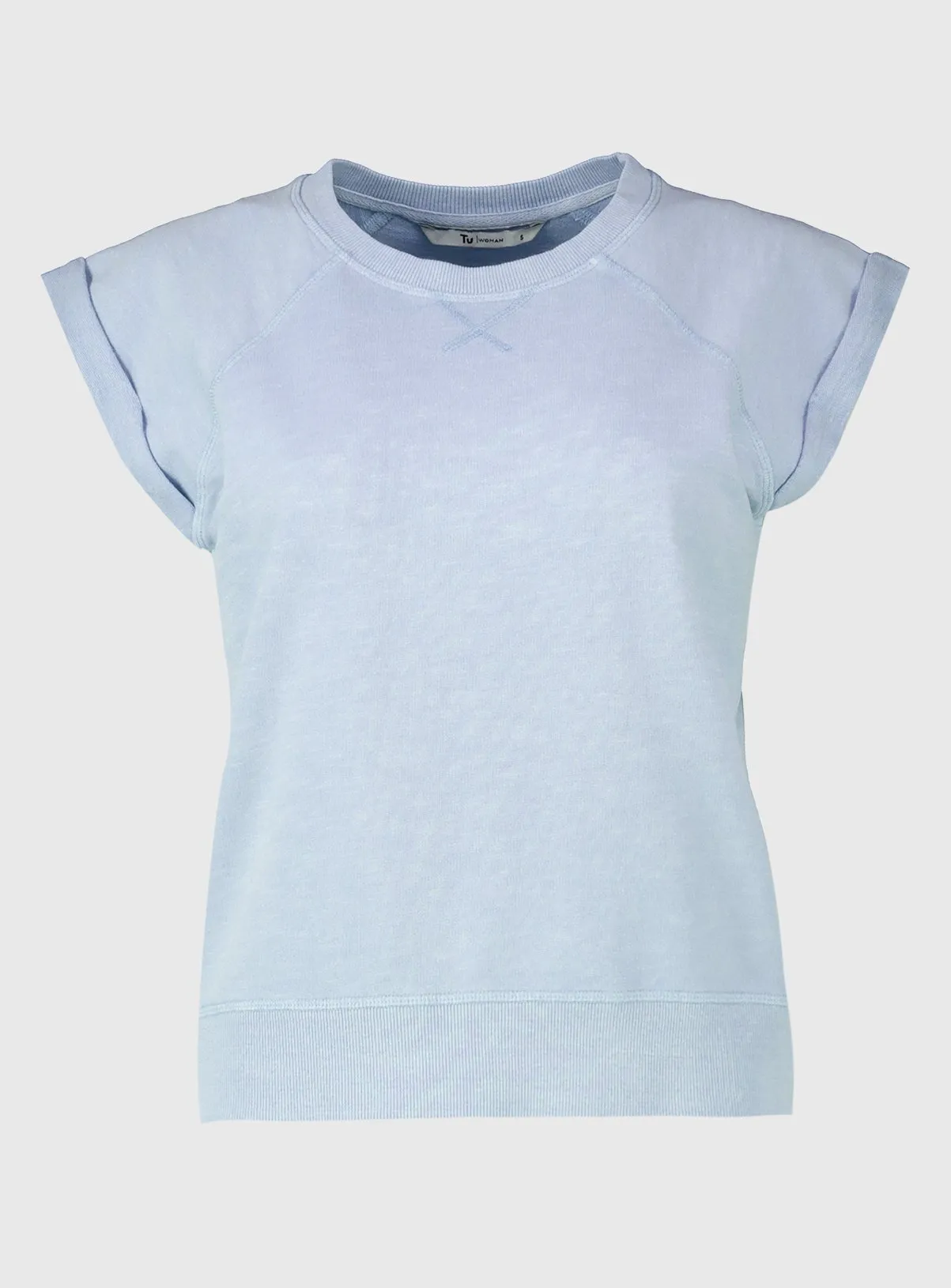 Buy Light Blue Dyed Sleeveless Sweatshirt XL | Hoodies and sweatshirts | Tu