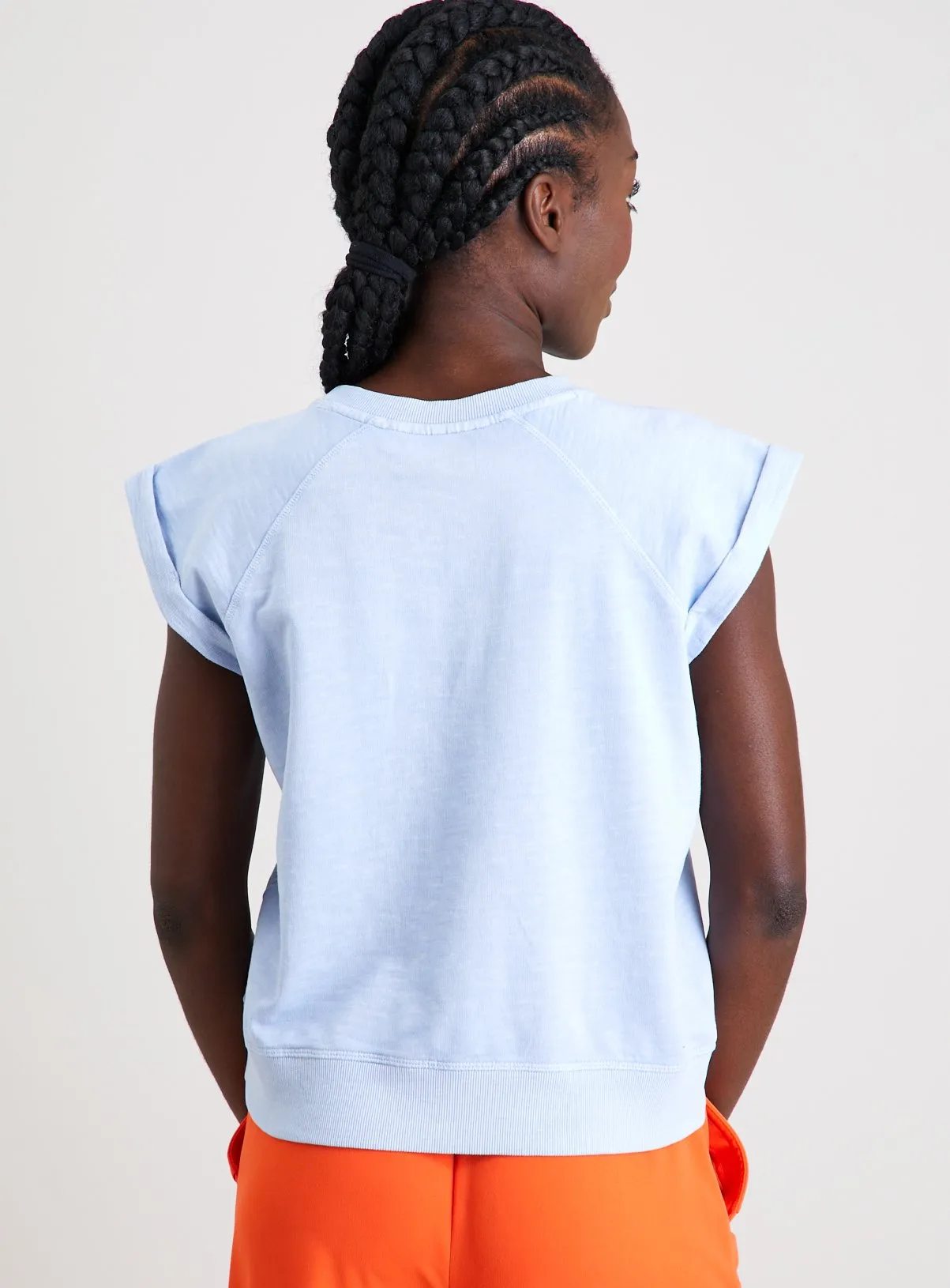 Buy Light Blue Dyed Sleeveless Sweatshirt XL | Hoodies and sweatshirts | Tu