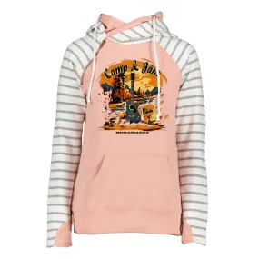 Camp & Jam Stripe Double Hood Pullover (Women)