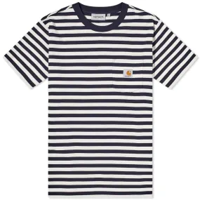 Carhartt WIP Scotty Pocket Stripe T-ShirtDark Navy & Wax