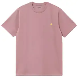 CARHARTT WIP S/S Chase T-Shirt Glassy Pink Gold