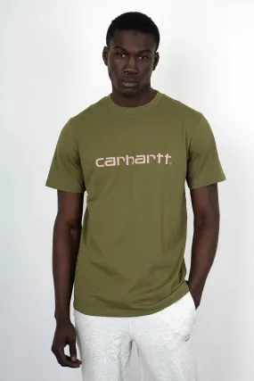 Carhartt WIP T-Shirt S/S Script Cotone Verde