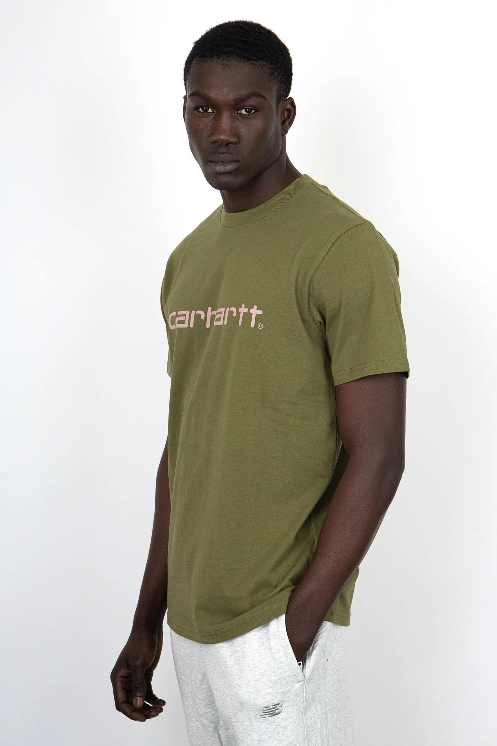 Carhartt WIP T-Shirt S/S Script Cotone Verde