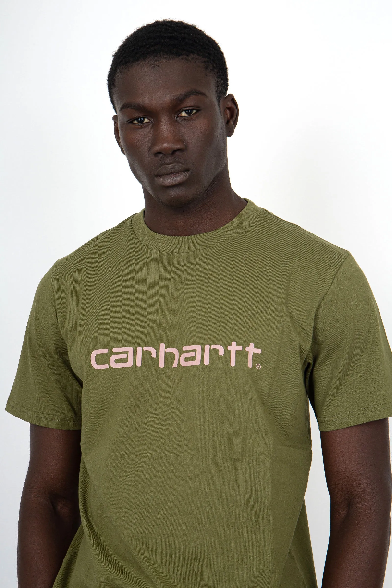 Carhartt WIP T-Shirt S/S Script Cotone Verde