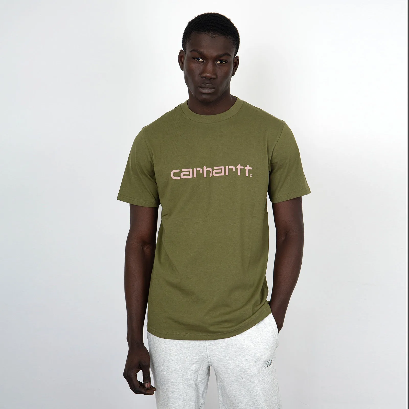 Carhartt WIP T-Shirt S/S Script Cotone Verde