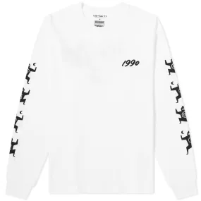 Carhartt WIP x Relevant Parties Long Sleeve Ninja Tune T-ShirtWhite & Black