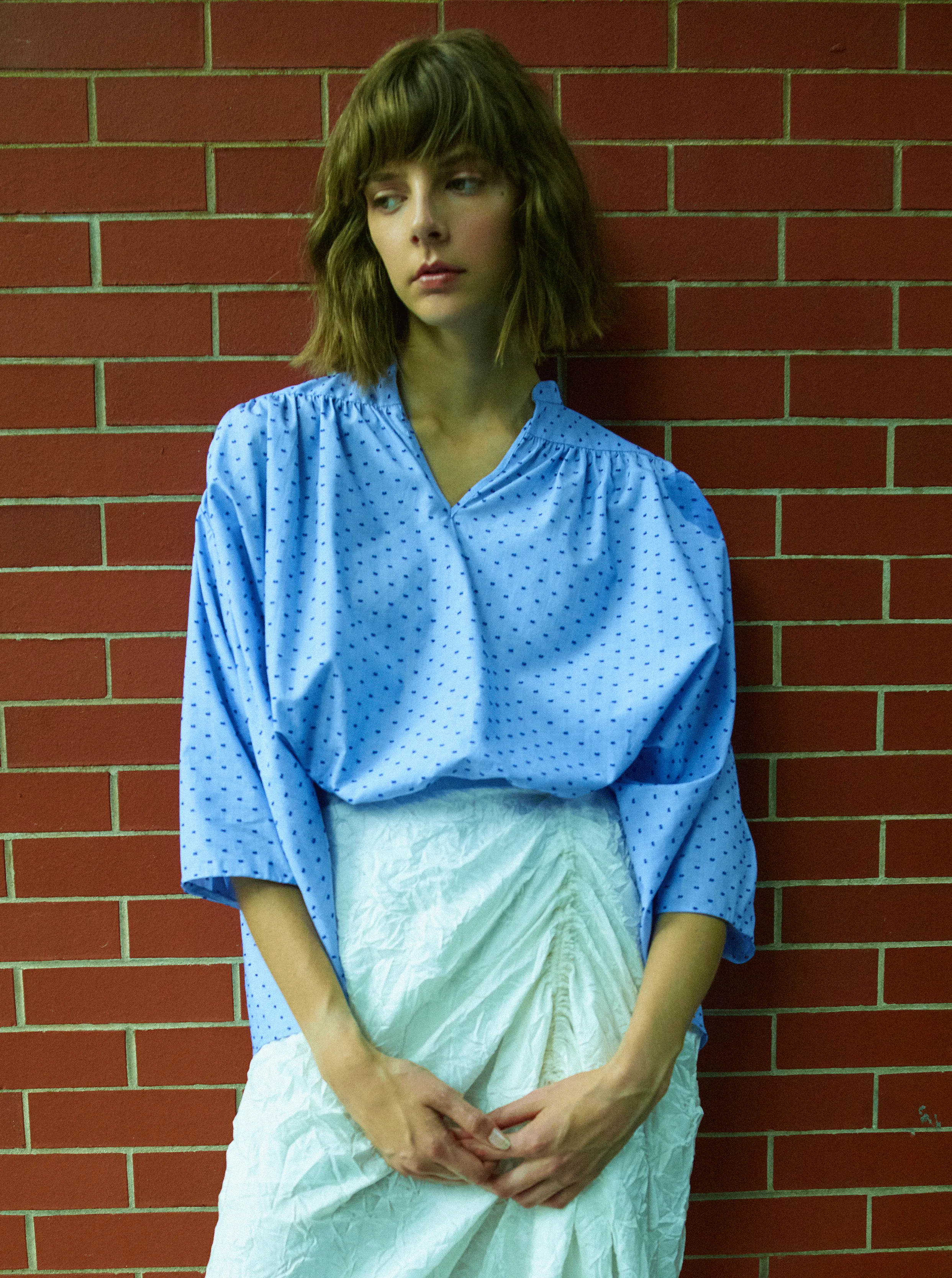 CHARLOTTE POPOVER SHIRT, BLUE