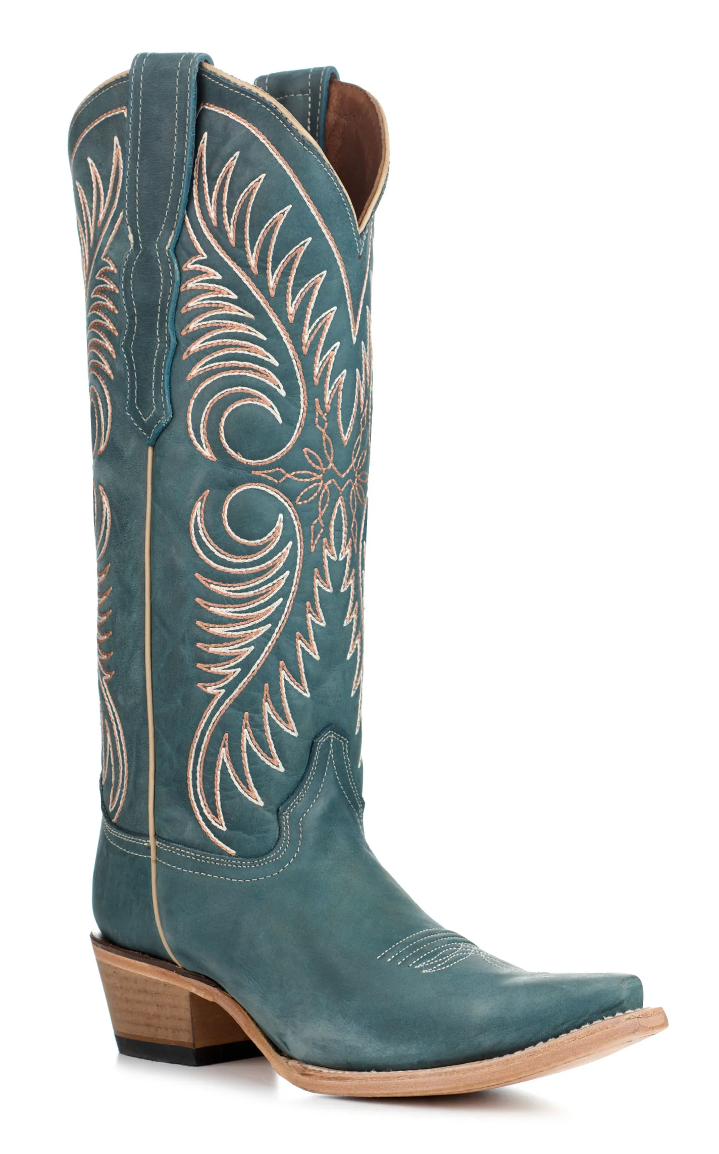 Corral Women's Distressed Blue Snip Toe Cowboy Boots