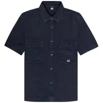 C.P. Company Linen SS Shirt Navy