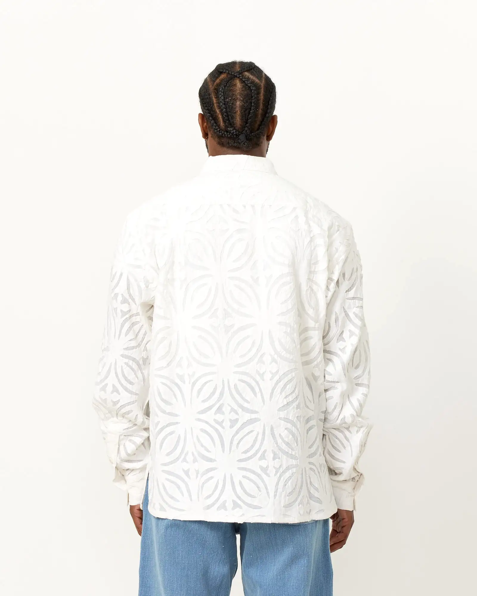 Cut Work Ayo Shirt in White