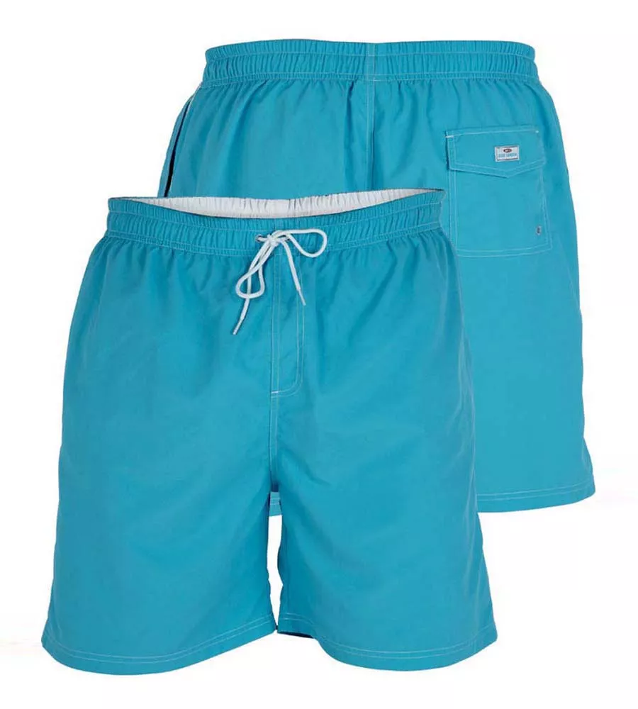 D555 Big Mens Blue Full Length Swim Short (YARROW BLUE)