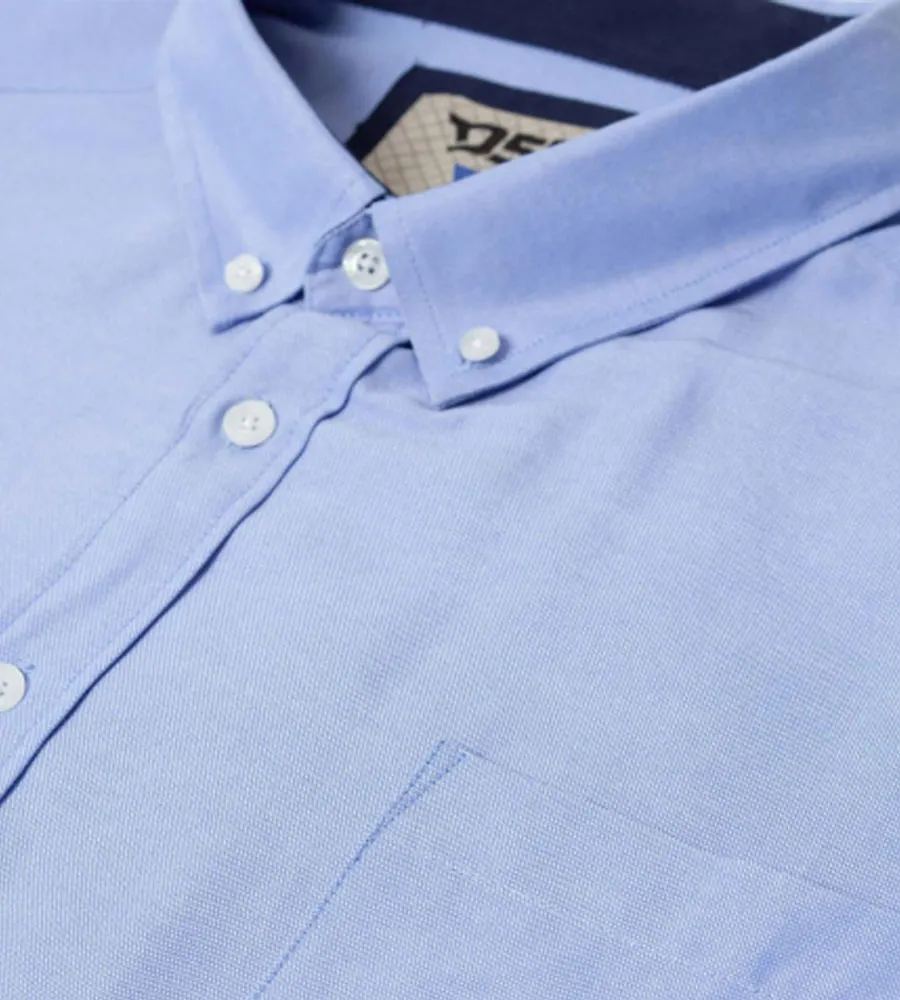 D555 Big Mens Sky Blue Oxford Short Sleeve Shirt (JAMES SKY BLUE)