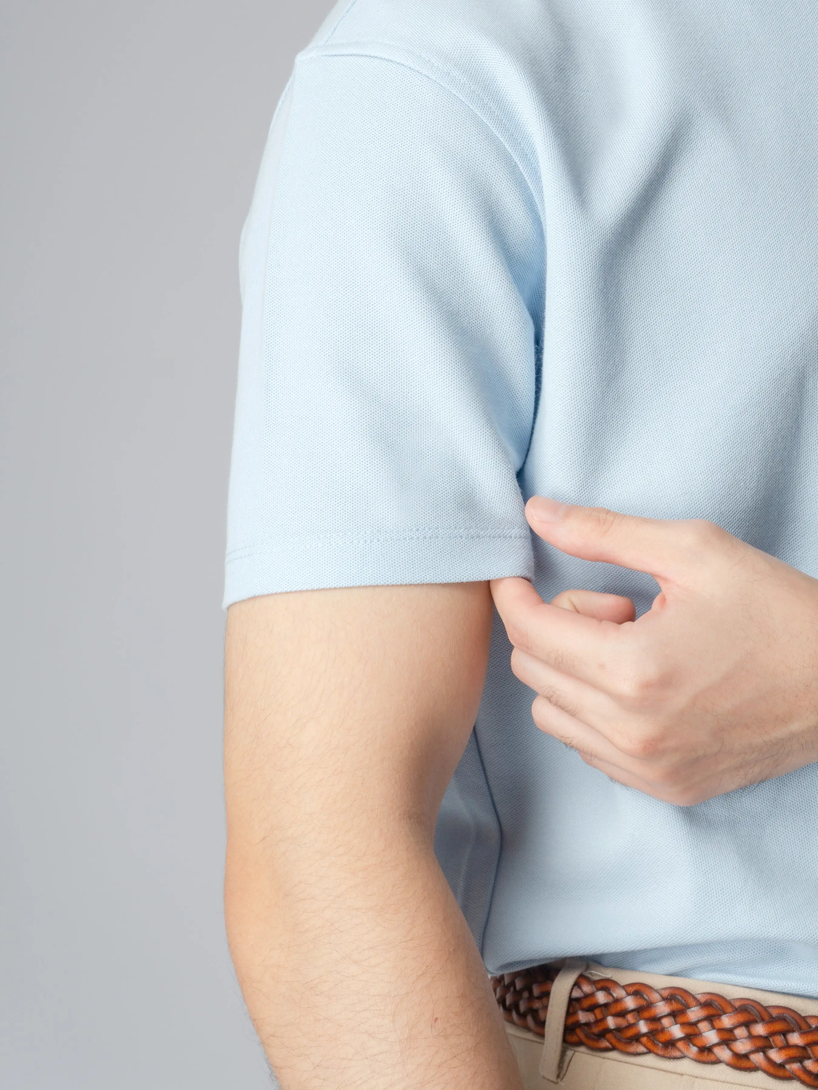 Dante Polo Button Down Short Sleeve - Light Blue