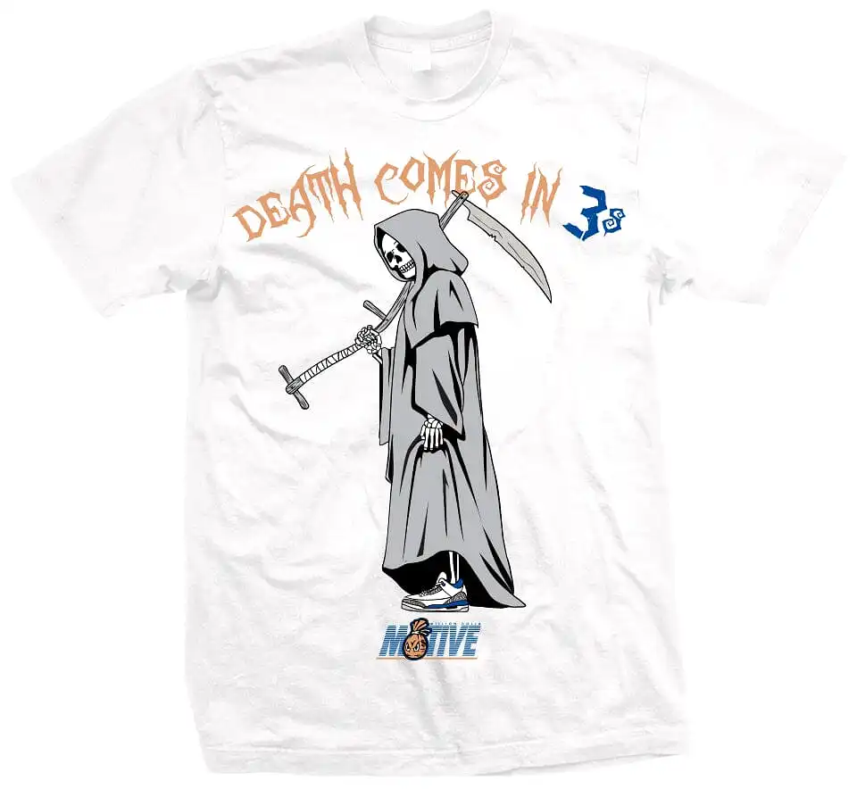 Death Comes In 3's - White T-Shirt