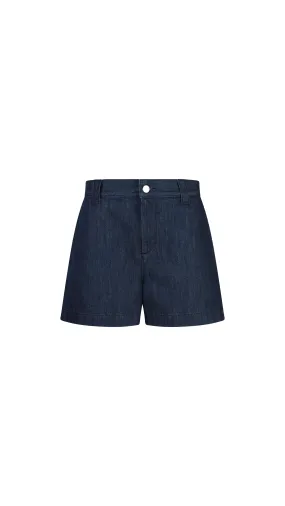 Denim Short With Horsebit - Blue