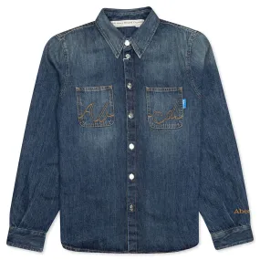 Denim Work Shirt - Medium Dirty Blue