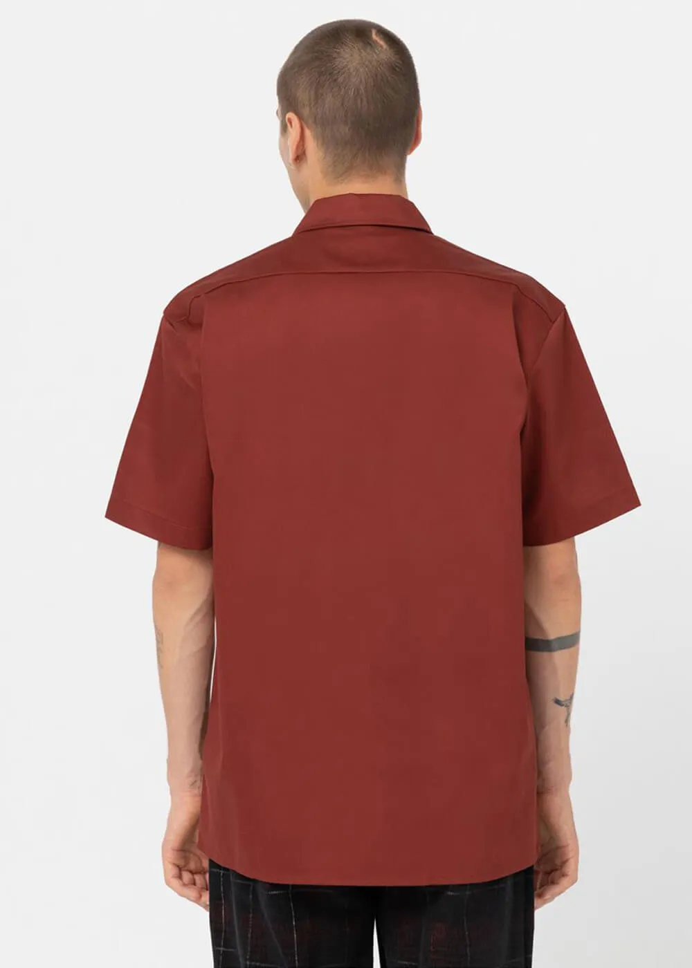 Dickies Men's Work Shirt Short Sleeve Flint Red