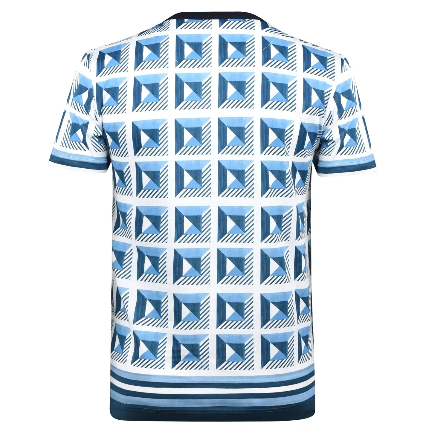 DOLCE & GABANNA Geometric Print T-Shirt Blue