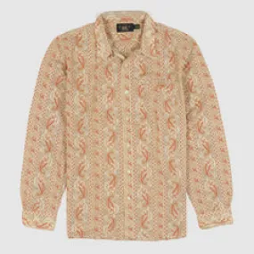 Double RL Long Sleeve Paisley-Print Work Shirt