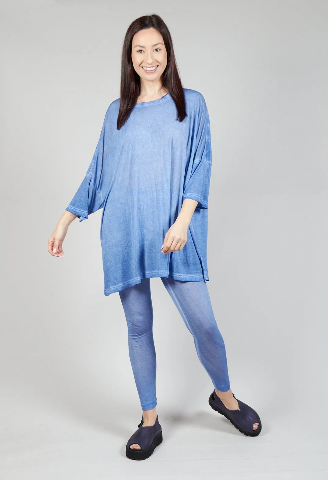 Drop-Shoulder Flow Blouse in Enzian 50% Cloud