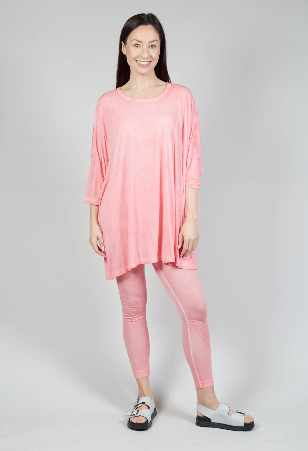 Drop-Shoulder Flow Blouse in Rose 50% Cloud