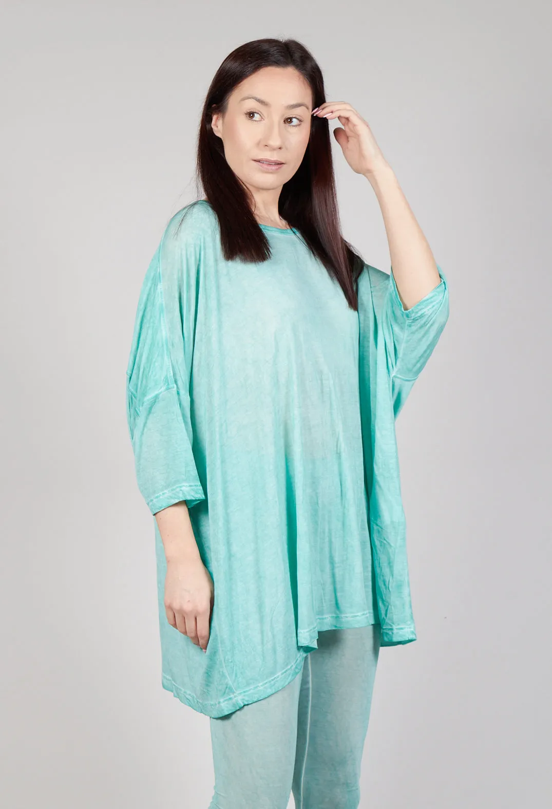 Drop-Shoulder Flow Blouse in Tulip 50% Cloud