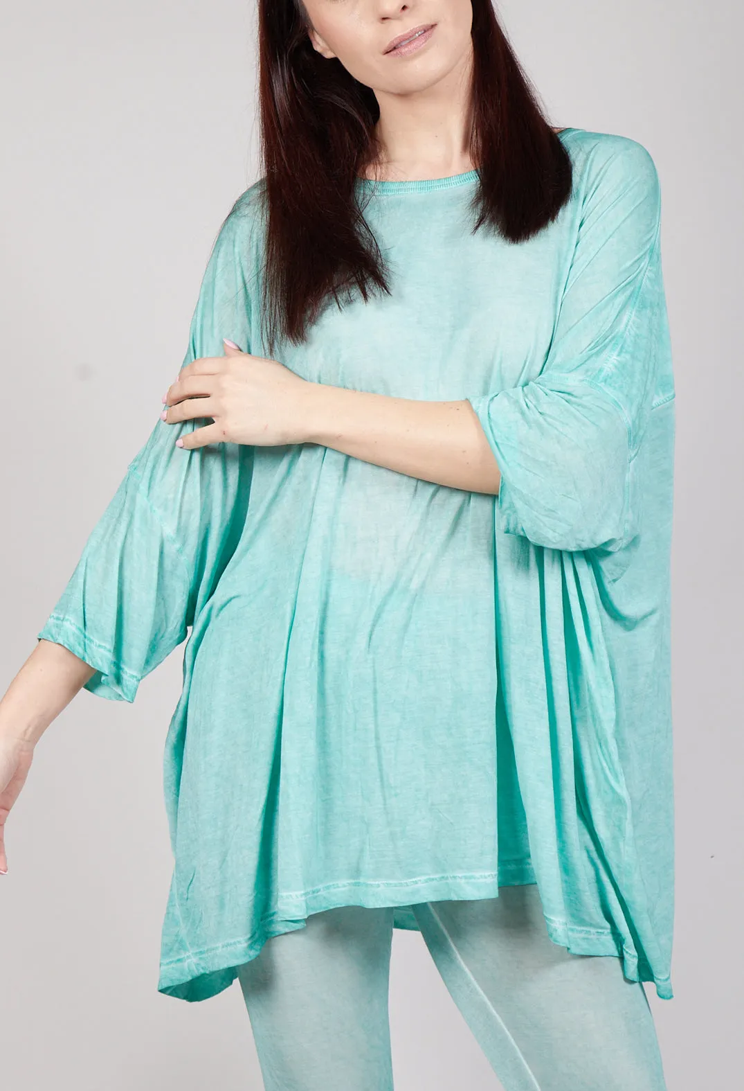 Drop-Shoulder Flow Blouse in Tulip 50% Cloud