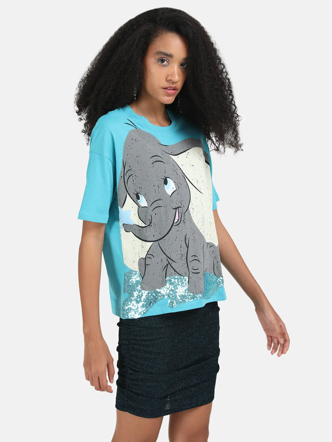 Dumbo  Disney Printed T-Shirt With Sequin Work