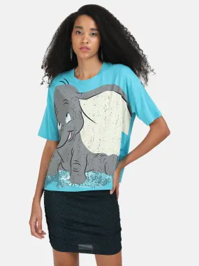 Dumbo  Disney Printed T-Shirt With Sequin Work