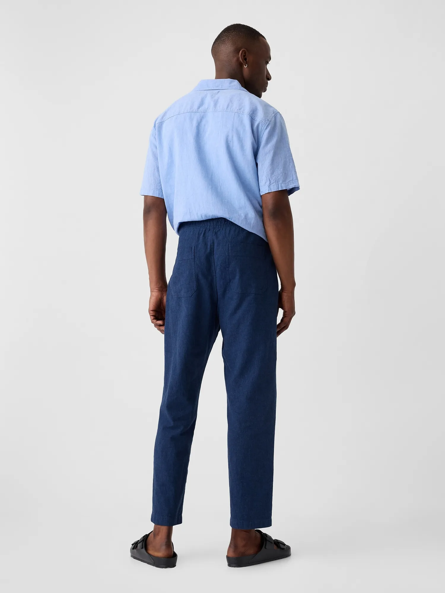 Easy Linen-Blend Utility Pants