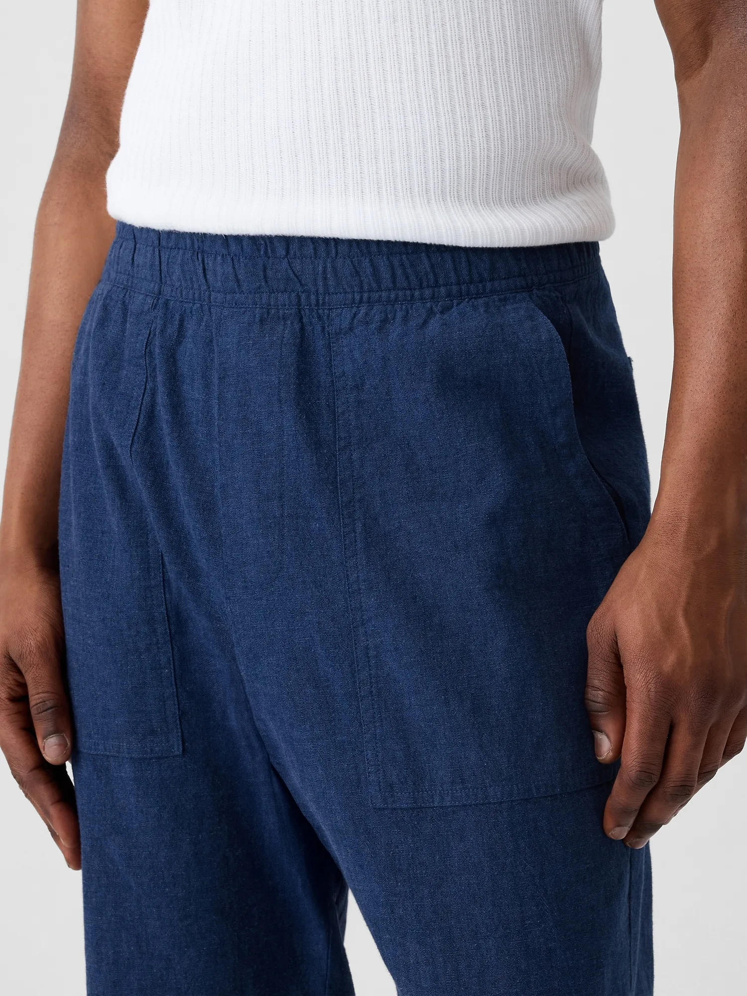 Easy Linen-Blend Utility Pants